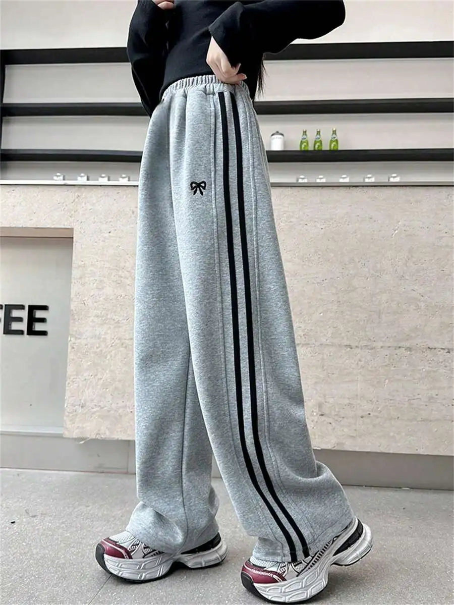 【120-160cm】女の子 カジュアル ストレート パンツ ワイドレッグズボン